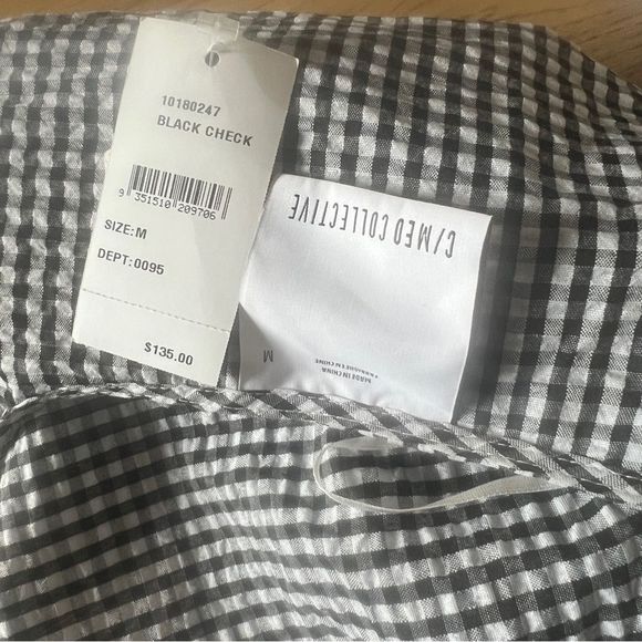 C/MEO Collective Best Love Gingham Wrap Top Puff Long Sleeve - Picture 5 of 5